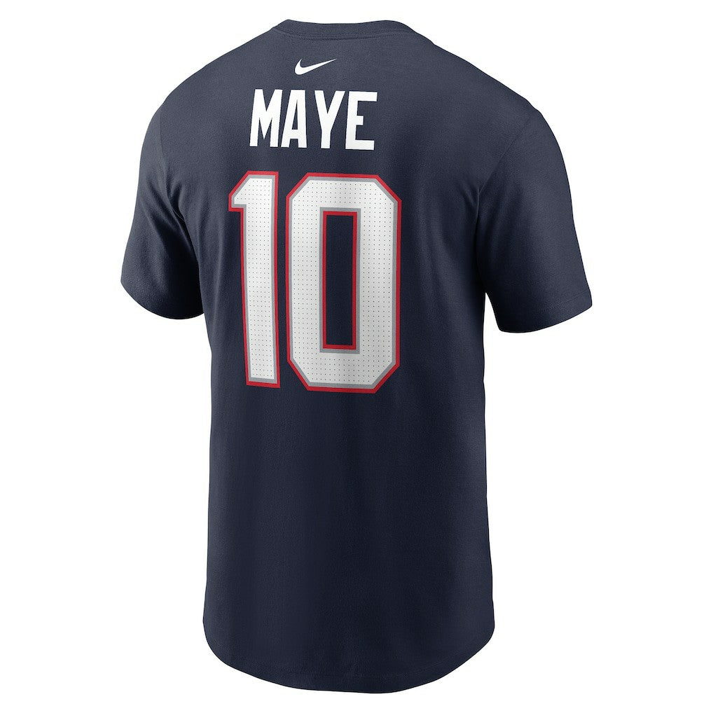 Drake Maye New England Patriots Name & Number T-Shirt Navy