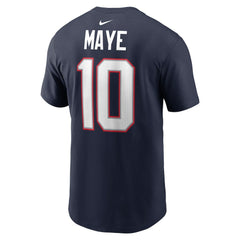 Drake Maye New England Patriots Name & Number T-Shirt Navy