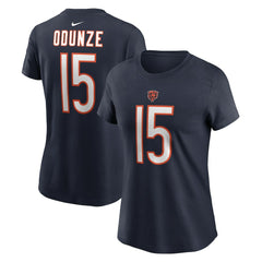 Rome Odunze Chicago Bears Women's Name & Number T-Shirt Navy