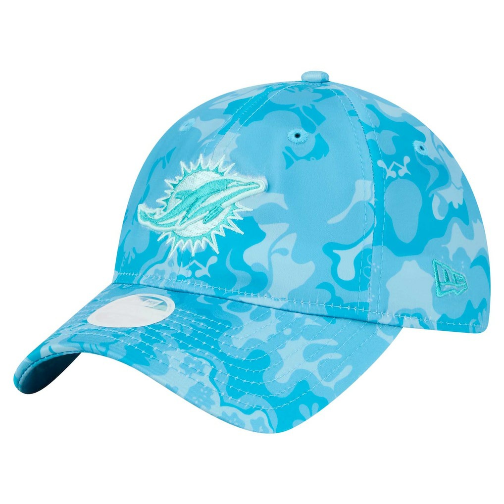 Miami Dolphins New Era Women's Trippy 9TWENTY Adjustable Hat Aqua