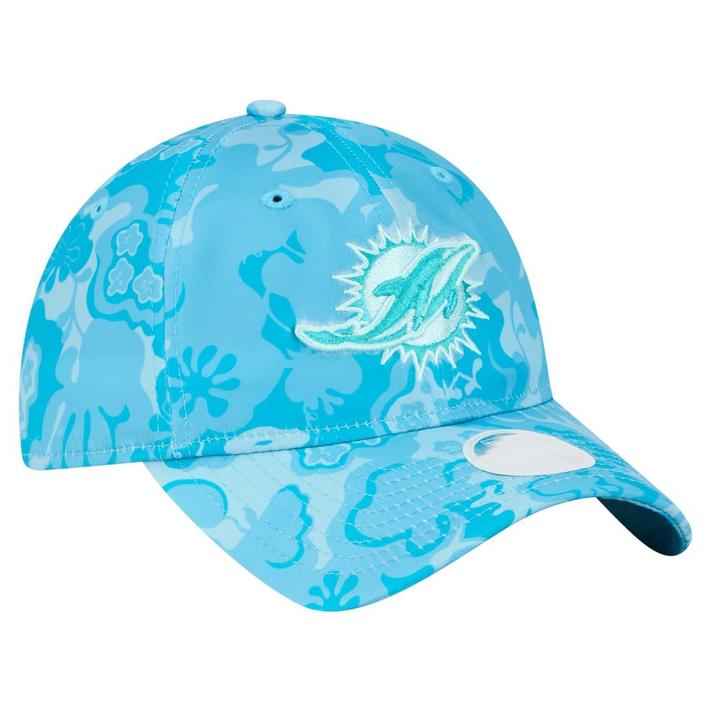 Miami Dolphins New Era Women's Trippy 9TWENTY Adjustable Hat Aqua