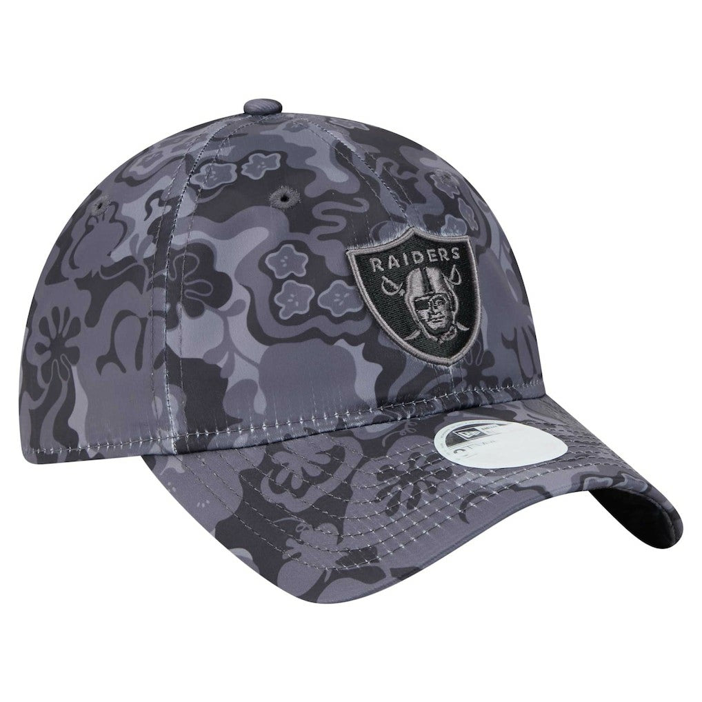 Las Vegas Raiders New Era Women's Trippy 9TWENTY Adjustable Hat Black