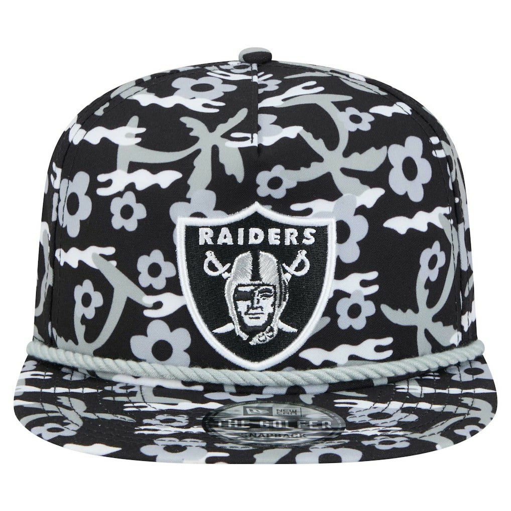 Las Vegas Raiders New Era Wakey Wakey Golfer Snapback Hat Black