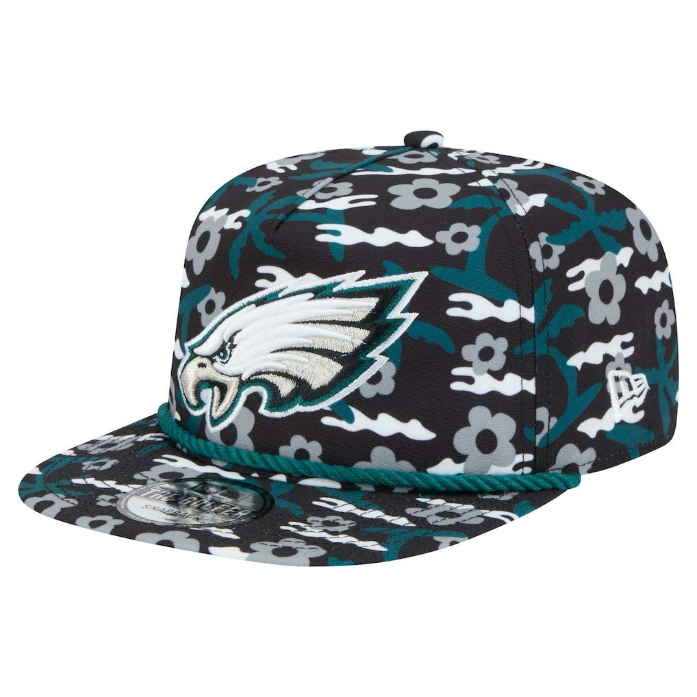 Philadelphia Eagles New Era Wakey Wakey Golfer Snapback Hat Black