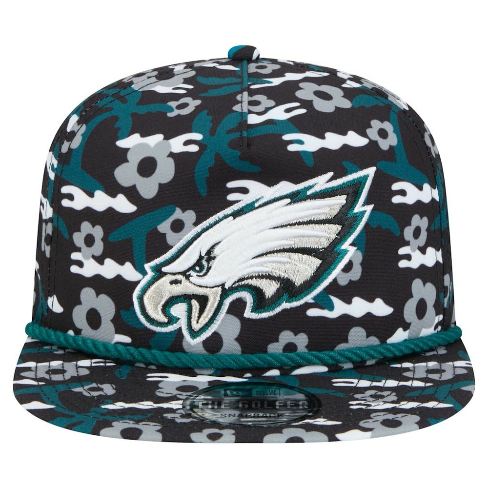 Philadelphia Eagles New Era Wakey Wakey Golfer Snapback Hat Black