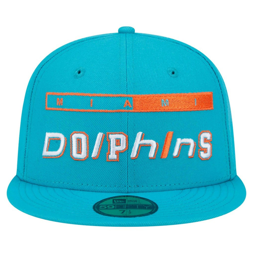 Miami Dolphins New Era Ransom 59FIFTY Fitted Hat Aqua