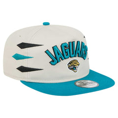 Jacksonville Jaguars New Era Athletic Golfer Snapback Hat Stone/Teal
