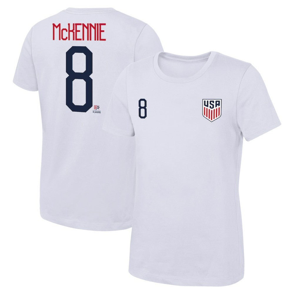 Weston McKennie USMNT Women's Name & Number T-Shirt White
