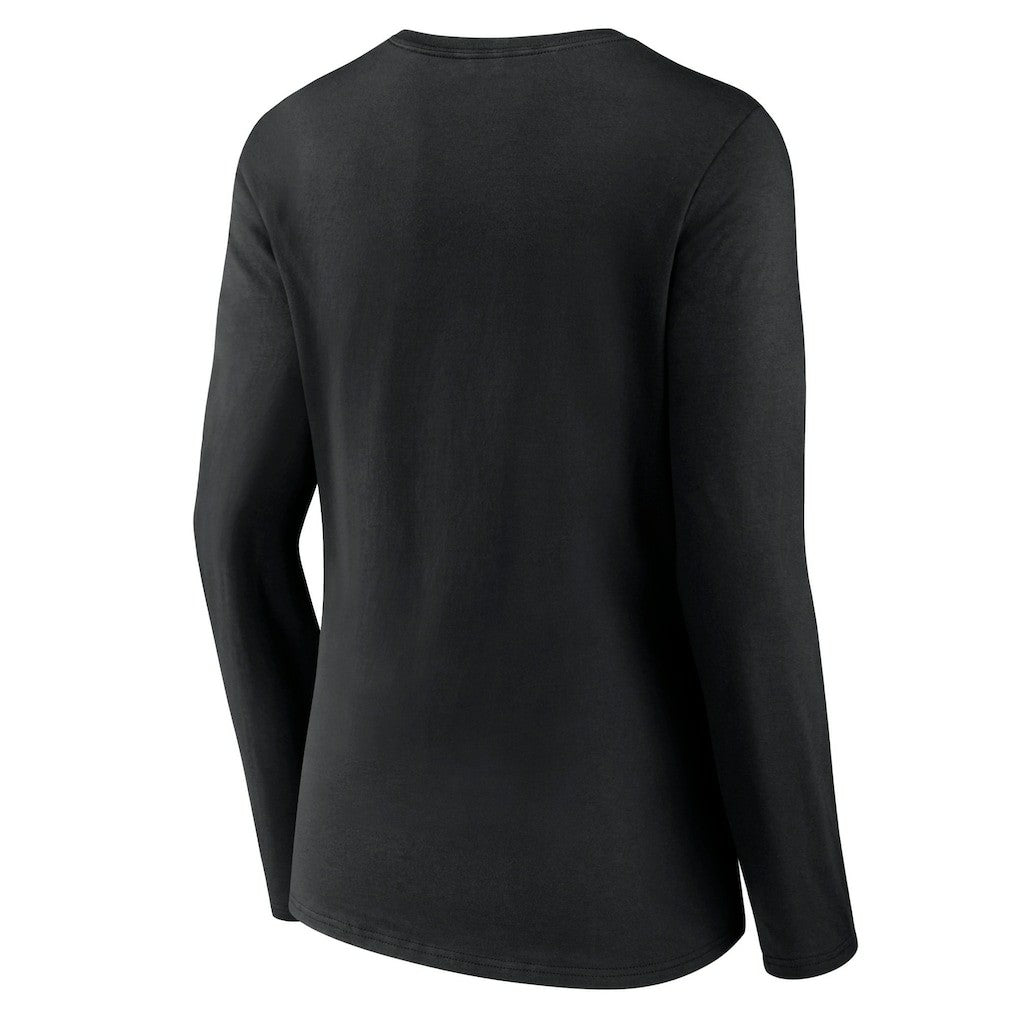 New York Jets Women's Victory Arch Long Sleeve V-Neck T-Shirt Black