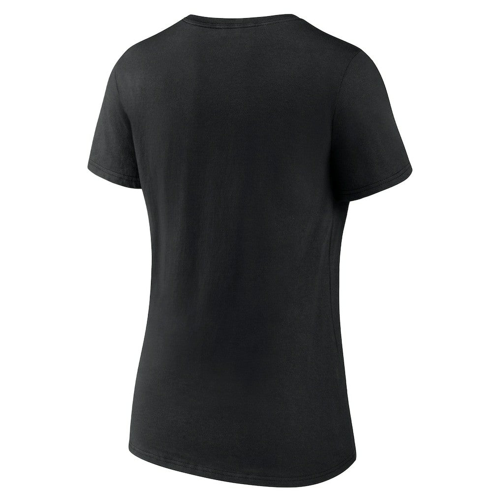 New York Jets Women's Secondary Logo V-Neck T-Shirt Black