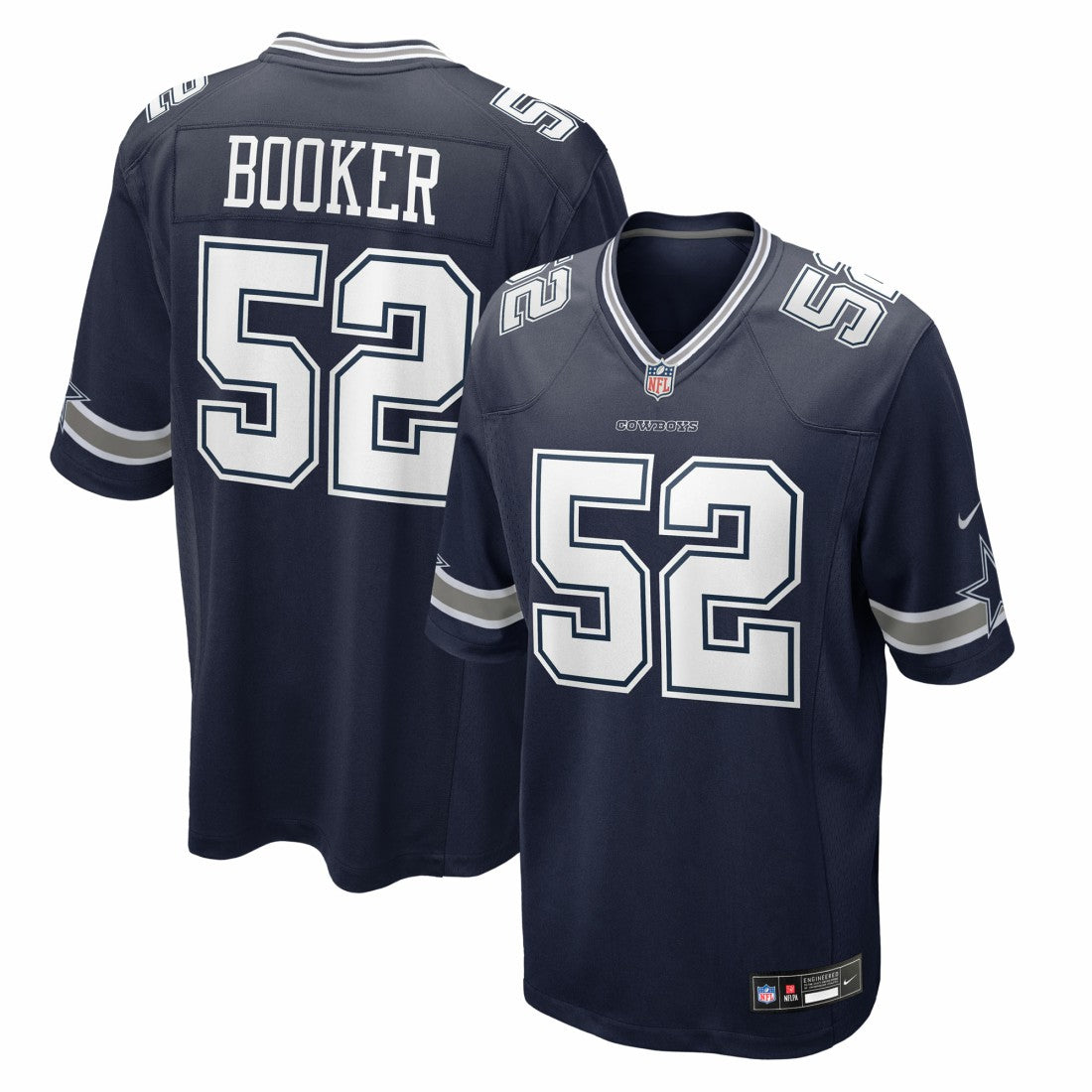 Tyler Booker Dallas Cowboys 2025 NFL Draft First Round Pick Game Jersey Navy
