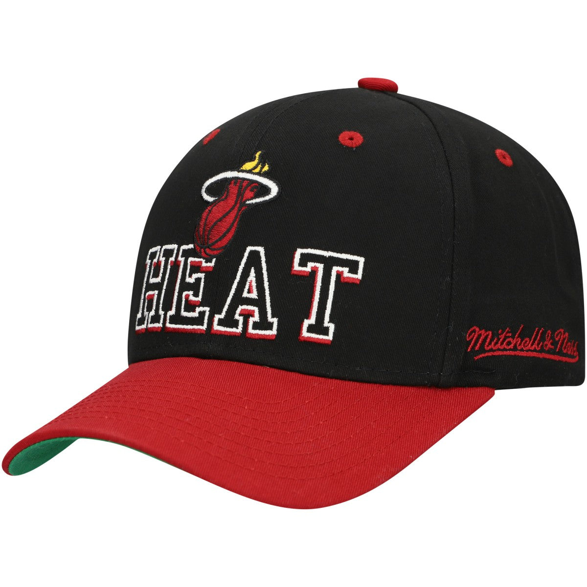 Miami Heat Backside Script Two-Tone Pro Crown Adjustable Hat Black/Red