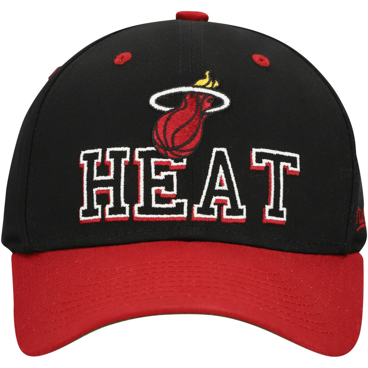 Miami Heat Backside Script Two-Tone Pro Crown Adjustable Hat Black/Red