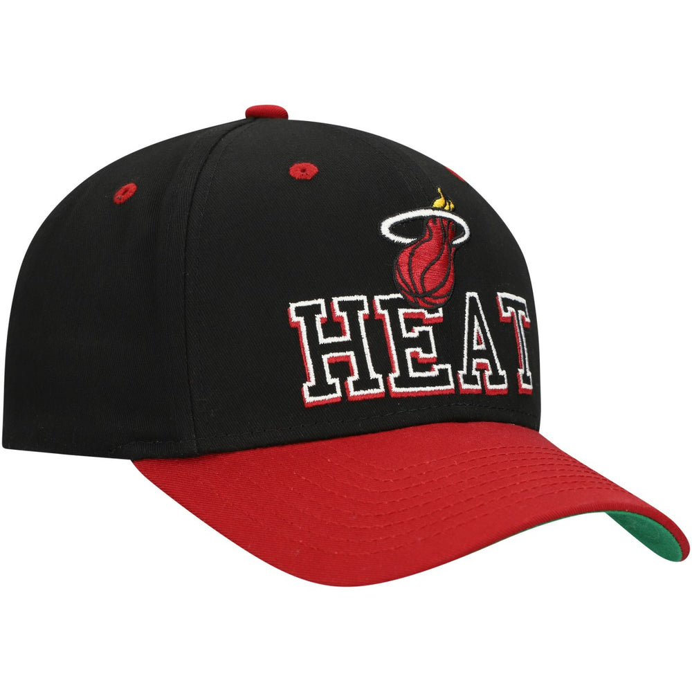 Miami Heat Backside Script Two-Tone Pro Crown Adjustable Hat Black/Red