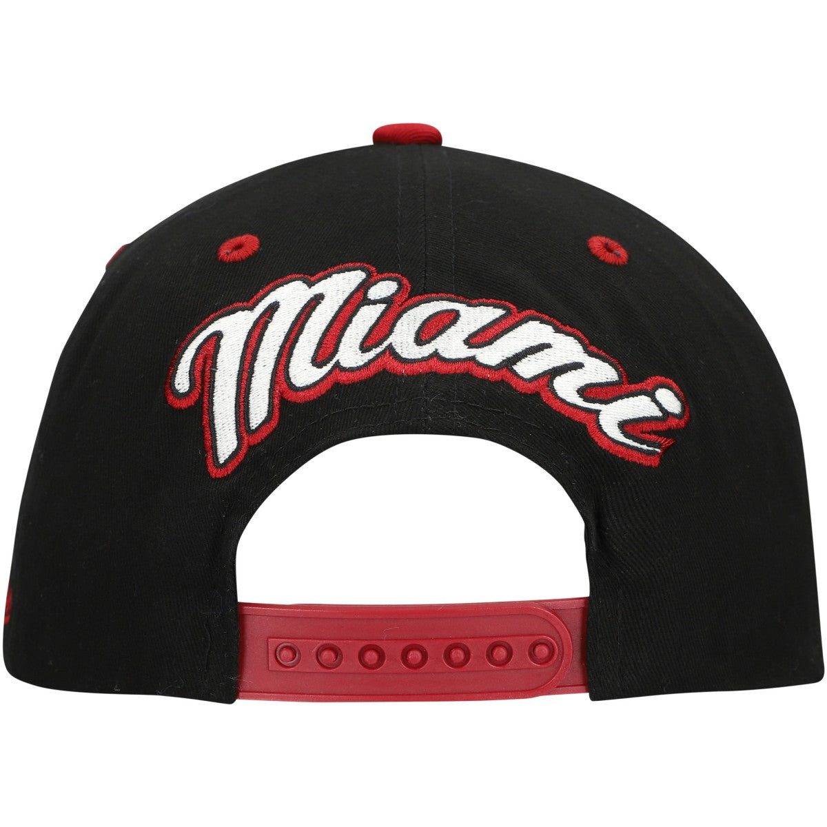Miami Heat Backside Script Two-Tone Pro Crown Adjustable Hat Black/Red