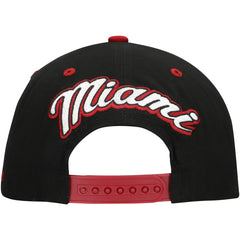 Miami Heat Backside Script Two-Tone Pro Crown Adjustable Hat Black/Red