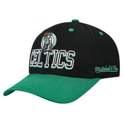 Boston Celtics Backside Script 2-Tone Pro Crown Adjustable Hat Black/Kelly Green