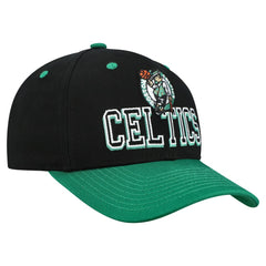 Boston Celtics Backside Script 2-Tone Pro Crown Adjustable Hat Black/Kelly Green