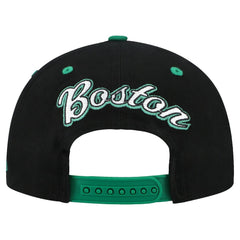 Boston Celtics Backside Script 2-Tone Pro Crown Adjustable Hat Black/Kelly Green