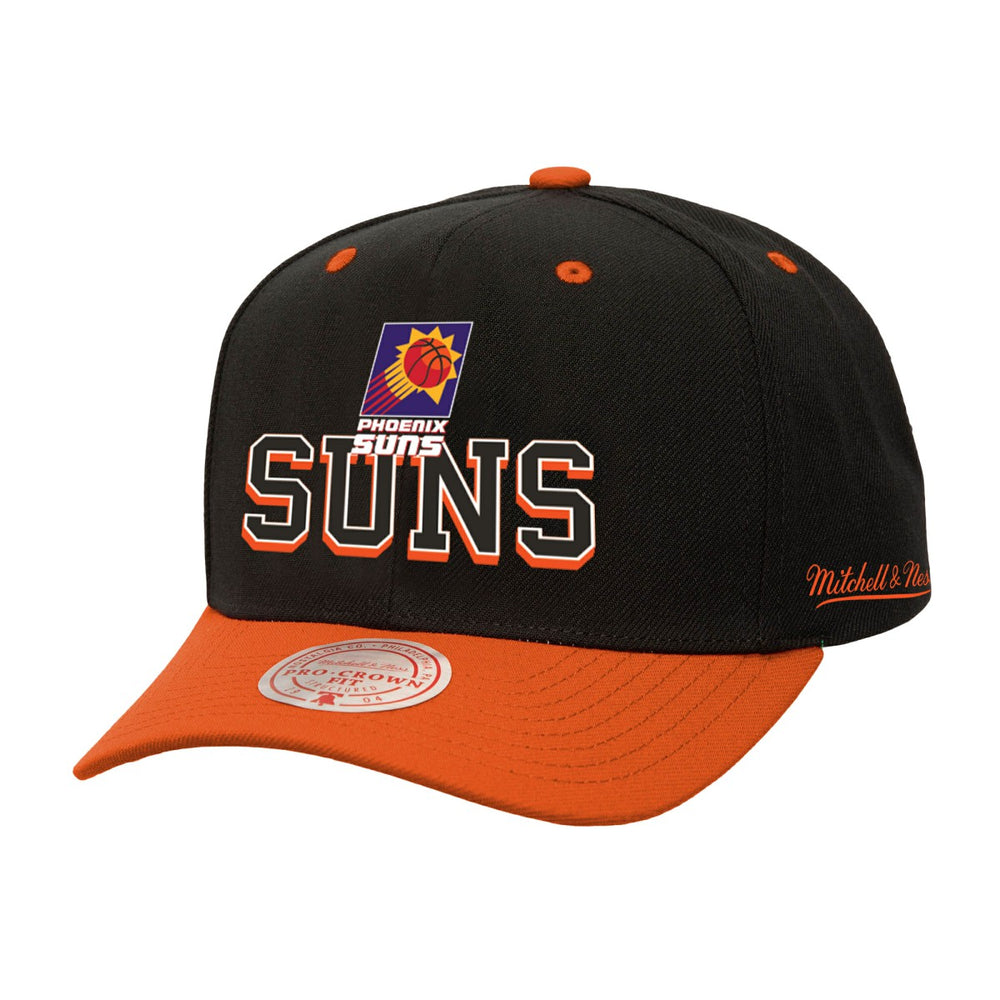 Phoenix Suns Backside Script Two-Tone Pro Crown Adjustable Hat Black/Orange