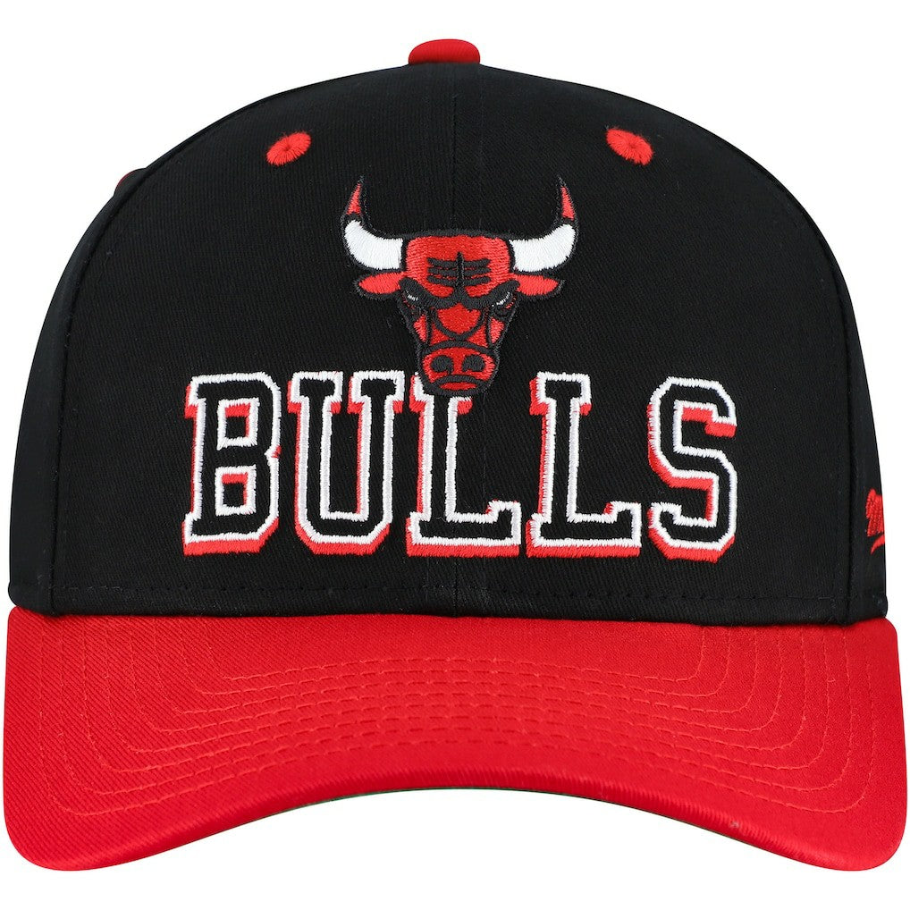 Chicago Bulls Backside Script 2-Tone Pro Crown Adjustable Hat Black/Red
