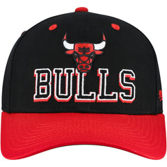 Chicago Bulls Backside Script 2-Tone Pro Crown Adjustable Hat Black/Red