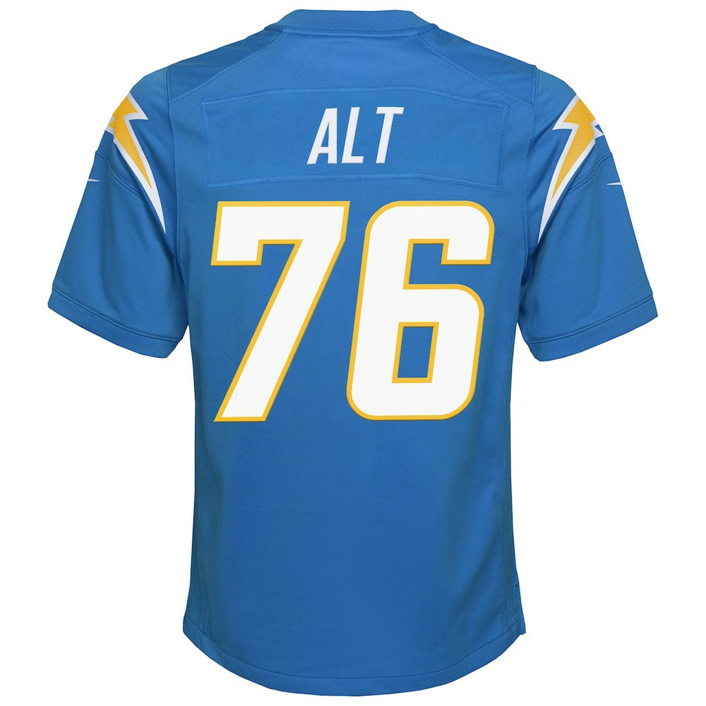 Joe Alt Los Angeles Chargers Youth Game Jersey Powder Blue
