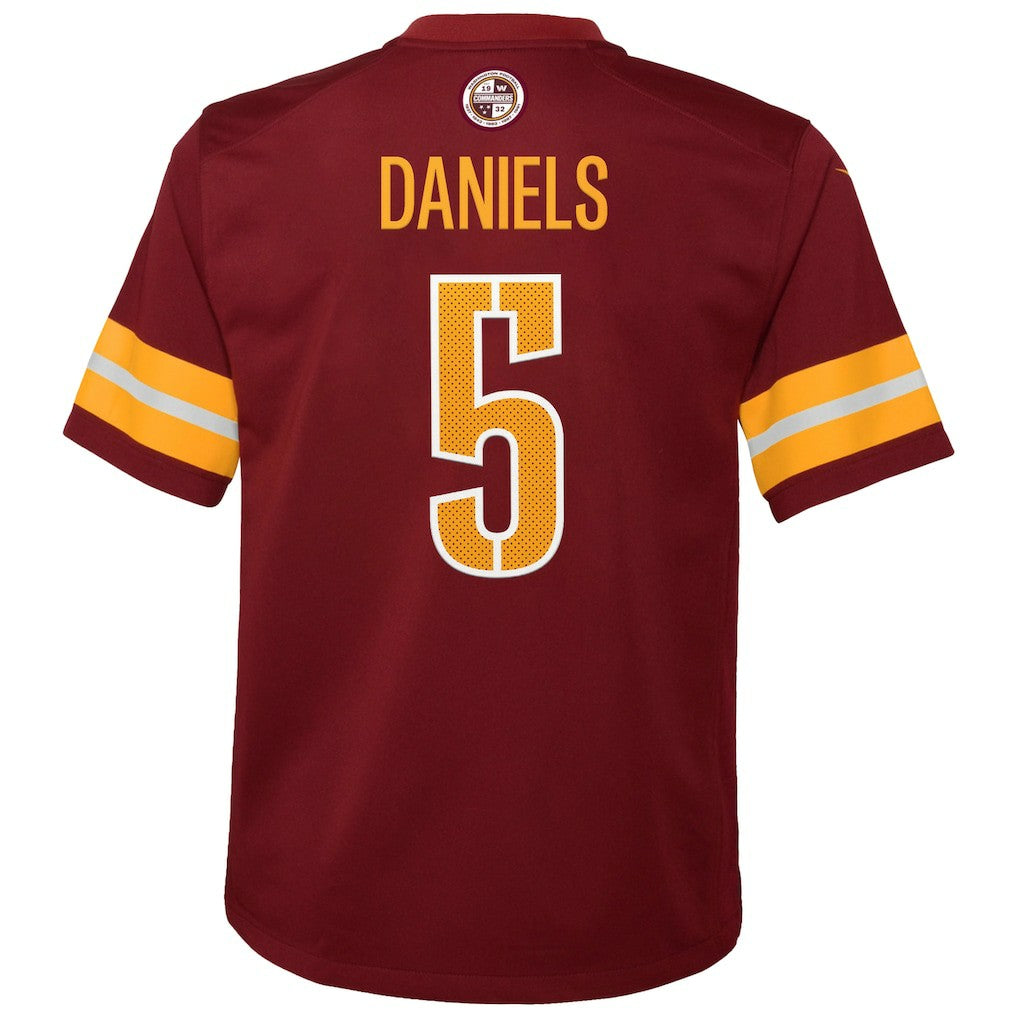 Jayden Daniels Washington Commanders Youth Game Jersey Burgundy
