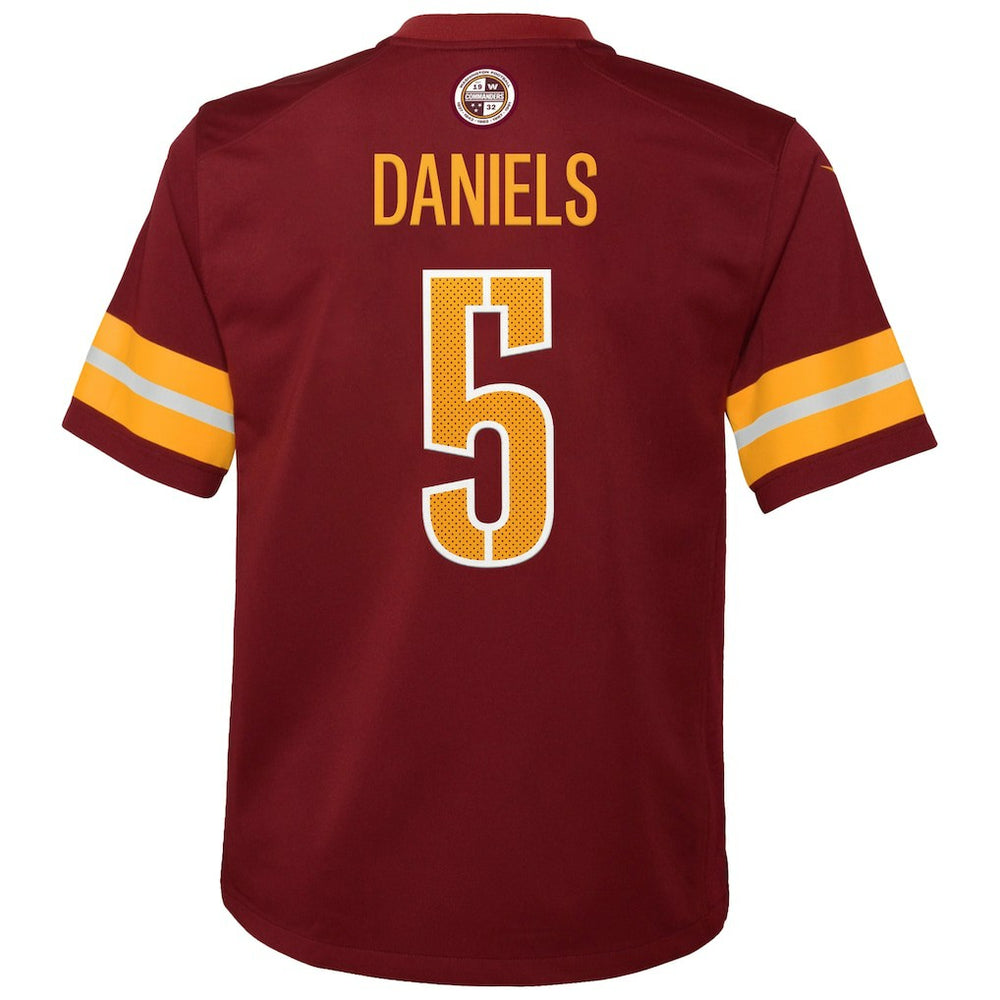 Jayden Daniels Washington Commanders Youth Game Jersey Burgundy