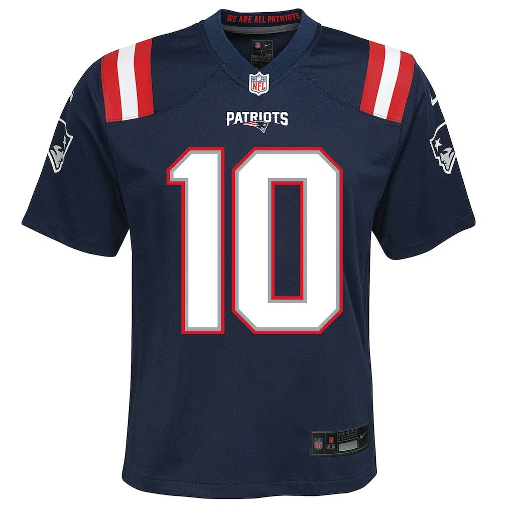 NFL Drake Maye New England Patriots Youth Game Jersey - Navy