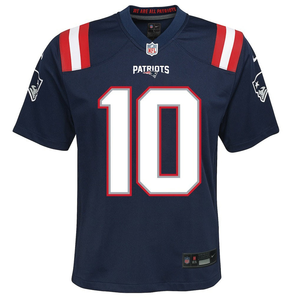 NFL Drake Maye New England Patriots Youth Game Jersey - Navy