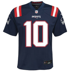 NFL Drake Maye New England Patriots Youth Game Jersey - Navy
