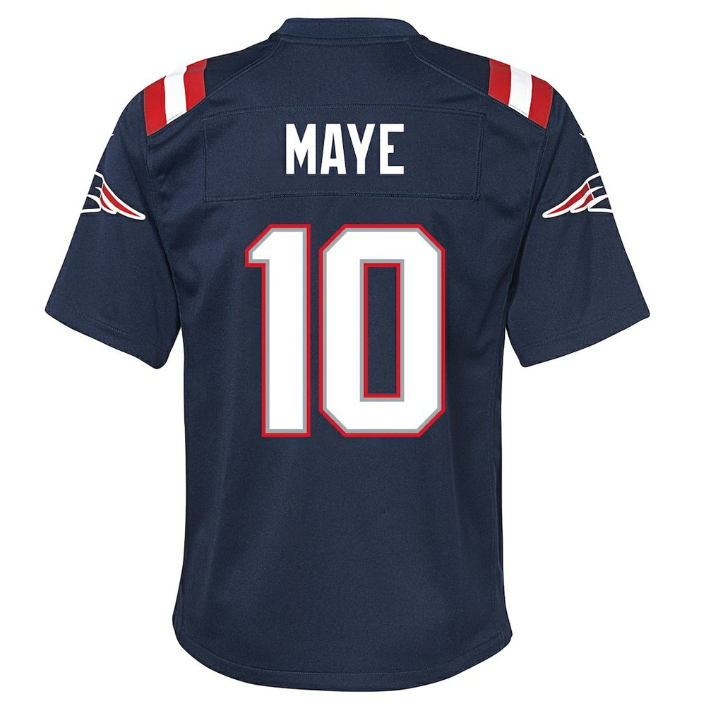 NFL Drake Maye New England Patriots Youth Game Jersey - Navy