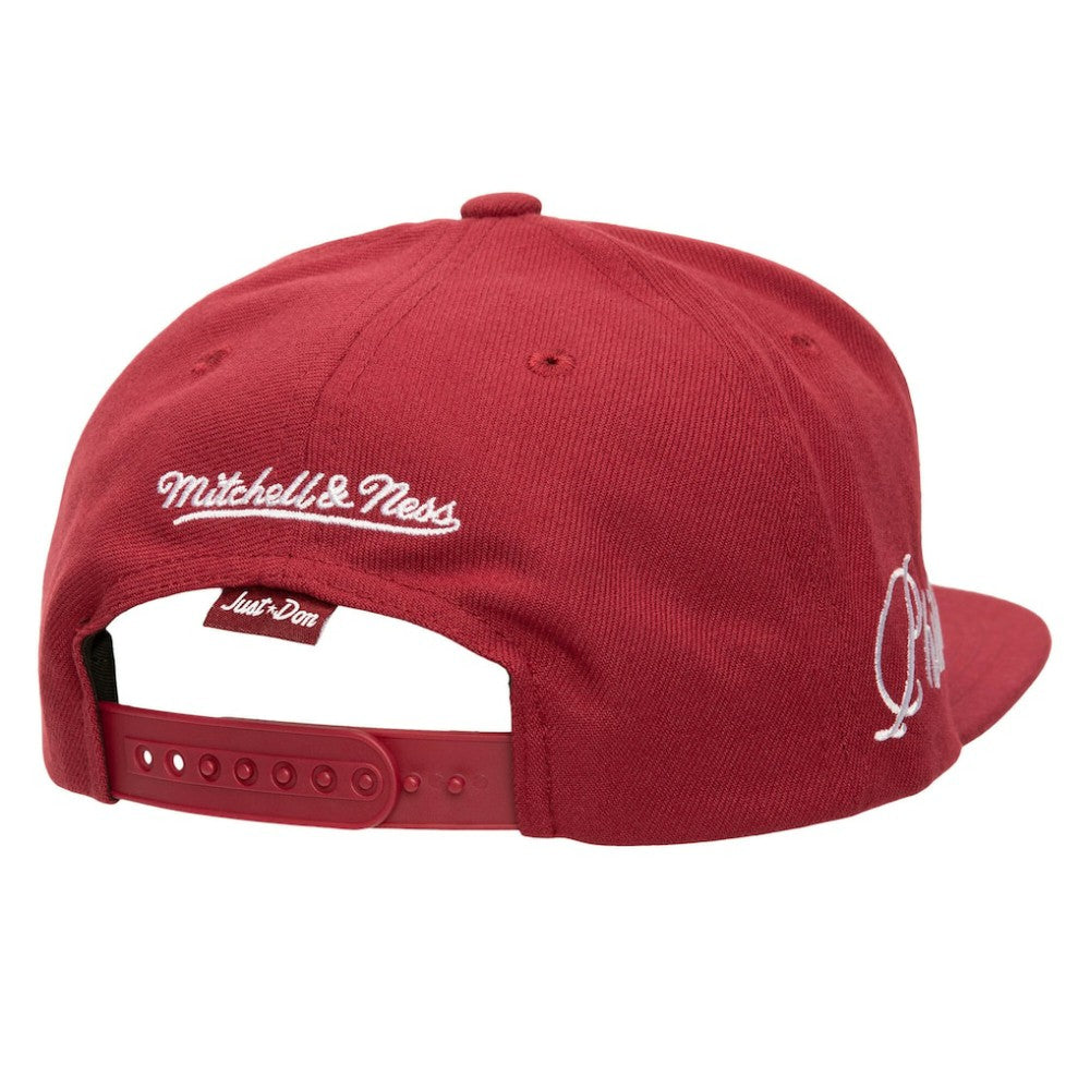 Philadelphia Phillies Mitchell & Ness Just Don x MLB Lux Script Snapback Hat - Maroon Hats
