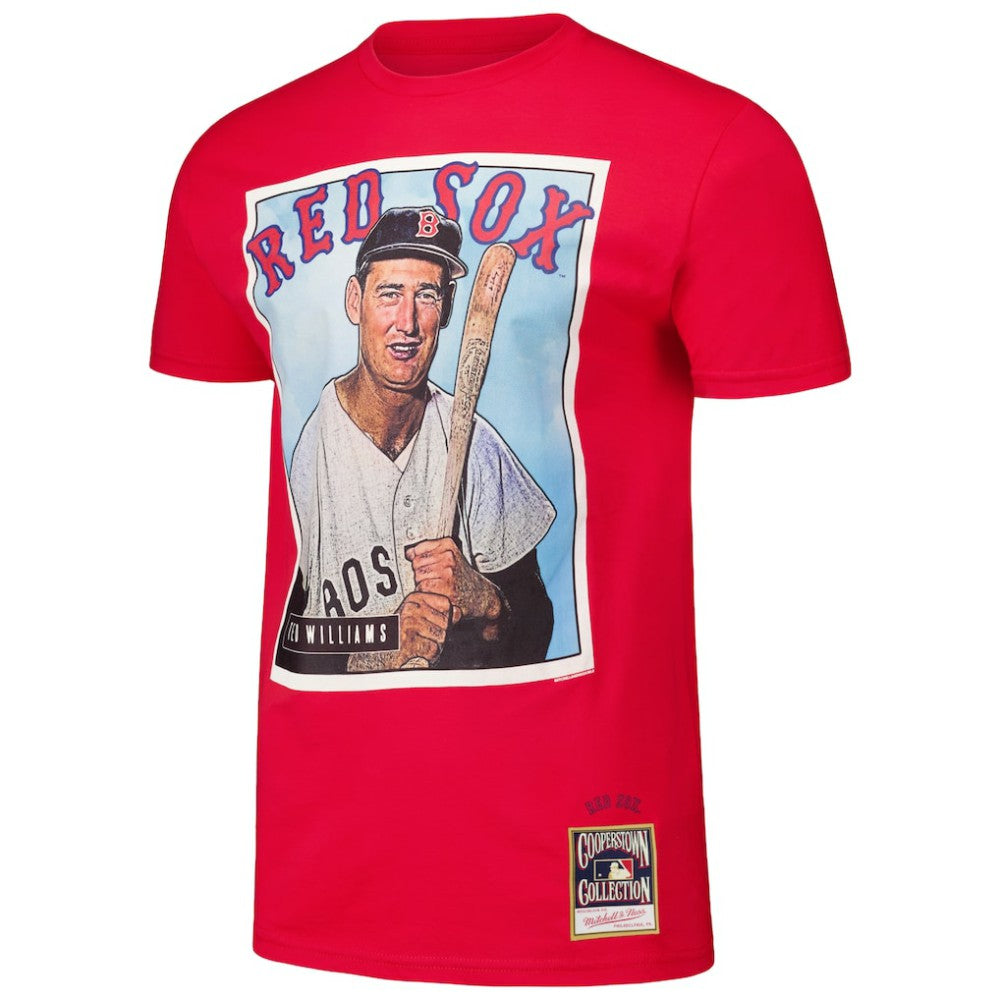 Ted Williams Boston Red Sox Mitchell & Ness Cooperstown Collection Collectors Connection T-Shirt - Red T-shirts