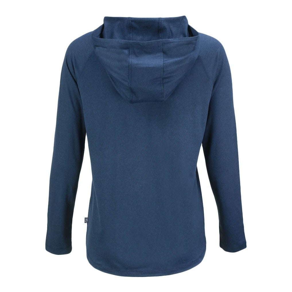 Buffalo Bills Cutter & Buck Women's Coastline Epic Comfort Eco Recycled Raglan Pullover Hoodie Navy