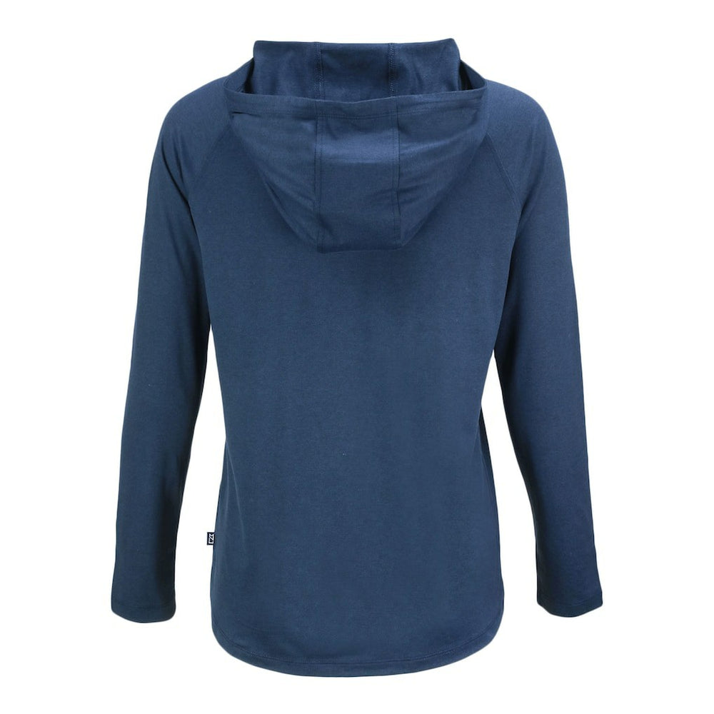 Buffalo Bills Cutter & Buck Women's Coastline Epic Comfort Eco Recycled Raglan Pullover Hoodie Navy