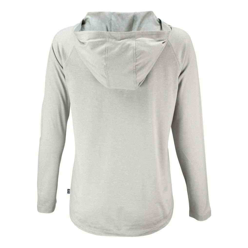 Buffalo Bills Cutter & Buck Women's Historic Coastline Epic Comfort Eco Recycled Raglan Pullover Hoodie Gray