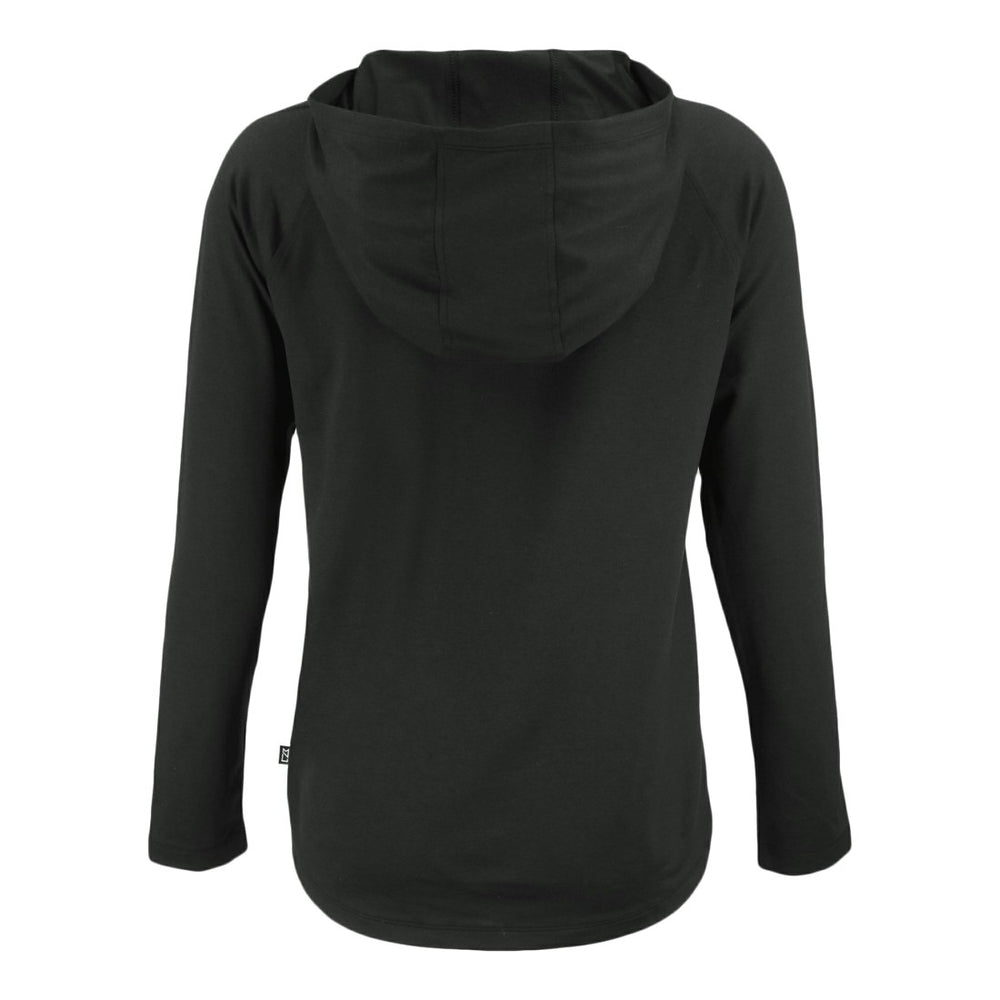 Detroit Lions Cutter & Buck Women's Coastline Epic Comfort Eco Recycled Raglan Pullover Hoodie Black