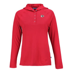 Kansas City Chiefs Cutter & Buck Women's Coastline Epic Comfort Eco Recycled Raglan Pullover Hoodie Red