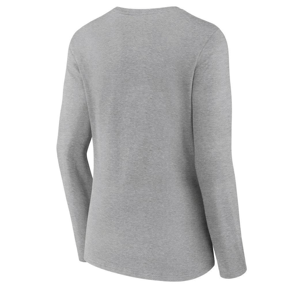 Cleveland Browns Women's Primary Logo Long Sleeve V-Neck T-Shirt Gray