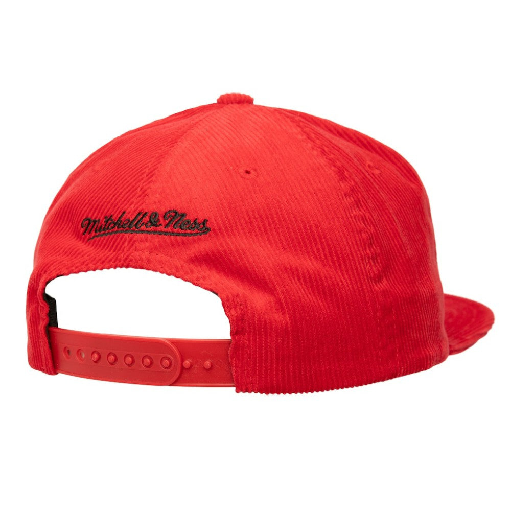 Mitchell & Ness  Atlanta Braves Male Adult Corduroy Snapback Hat - Red Hats