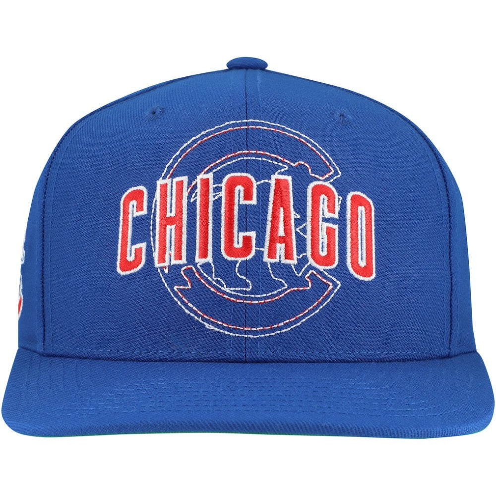 Chicago Cubs Mitchell & Ness Double Up Snapback Hat - Royal Hats