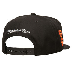 San Francisco Giants Mitchell & Ness Double Up Snapback Hat - Black Hats
