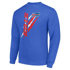 Buffalo Bills Starter Color Scratch Team Graphic Fleece Pullover Sweatshirt Royal