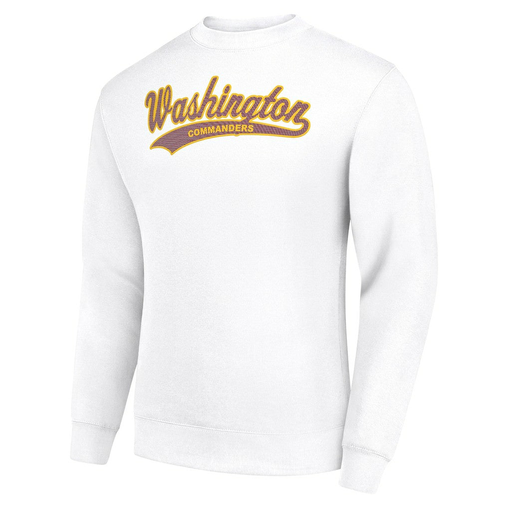 Washington Commanders Starter Tailsweep Team Graphic Tri-Blend Fleece Pullover Sweatshirt White