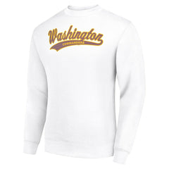 Washington Commanders Starter Tailsweep Team Graphic Tri-Blend Fleece Pullover Sweatshirt White