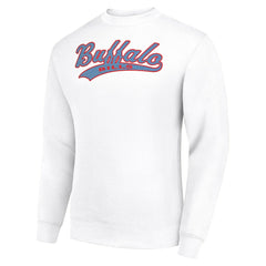 Buffalo Bills Starter Tailsweep Team Graphic Tri-Blend Fleece Pullover Sweatshirt White