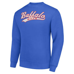 Buffalo Bills Starter Tailsweep Team Graphic Tri-Blend Fleece Pullover Sweatshirt Royal
