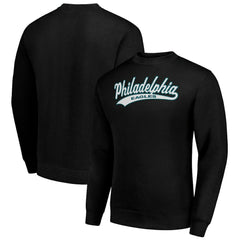 Philadelphia Eagles Starter Tailsweep Team Graphic Tri-Blend Fleece Pullover Sweatshirt Black